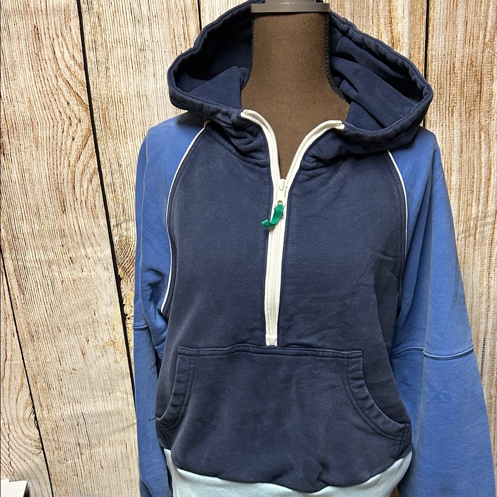 Offline by AE Blue Two-Tone Half-Zip Hoodie